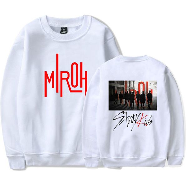 

kpop stray kids harajuku modis capless sweatshirt hip hop 2019 new fashion women hoodies sweatshirts famous kpop clothes, Black