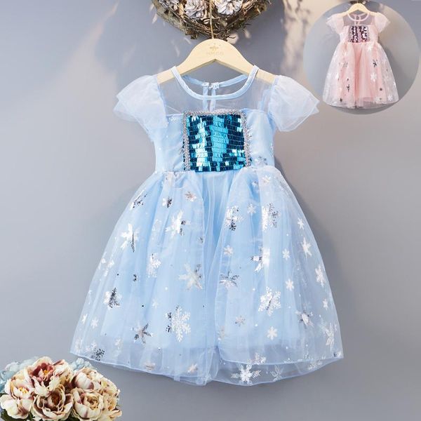 

girls flowers fluffy gauze dress 2020 new fashion summer kids cartoon dress children princess wear girl vestidos clothing, Red;yellow