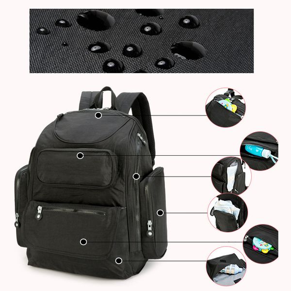 

multifunctional large-capacity mummy bag backpack messenger mom bag mother and baby backpack fashion pregnant women