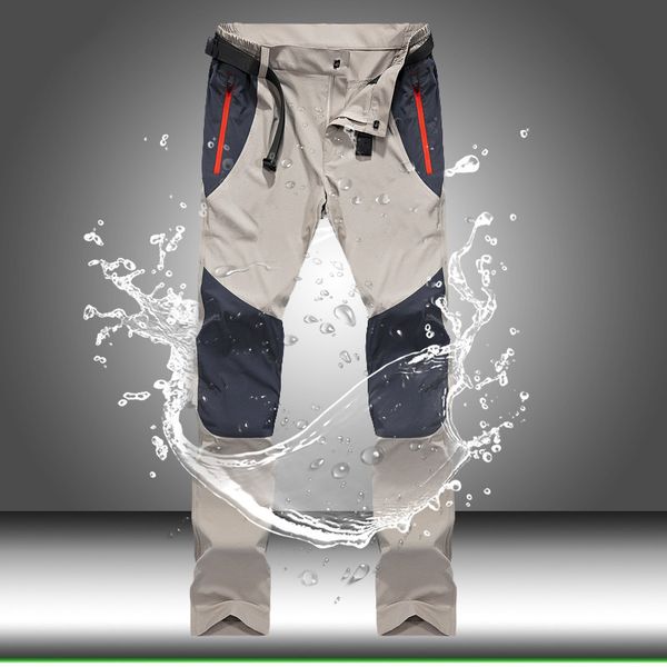 

spring summer tactical waterproof cargo quick dry men trousers men's outdoor climbing sports camping fishing pants 4xl, Black;green