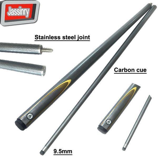 

9.5mm grey carbon pool snooker cues 1/2 split stainless steel joint billiards cue sticks billiards accessories