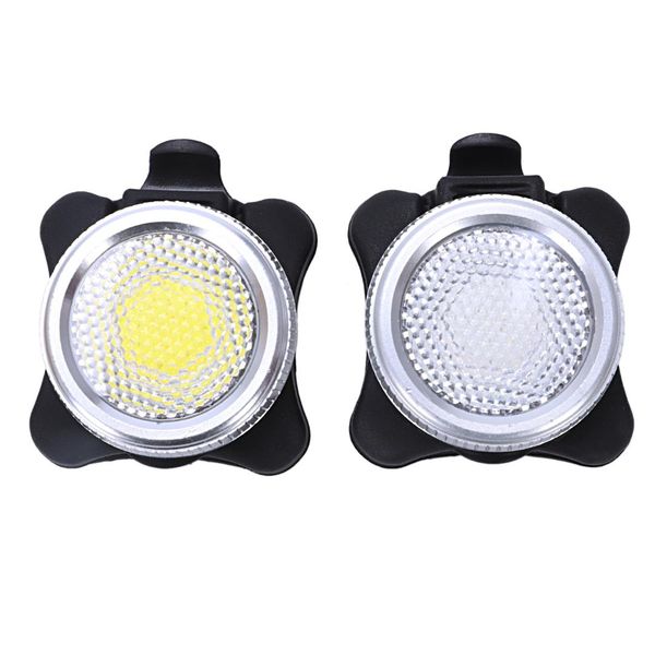 

upgraded usb rechargeable cycling bicycle bike head front rear tail clip light lamp with 5 model bright lighting and two-color