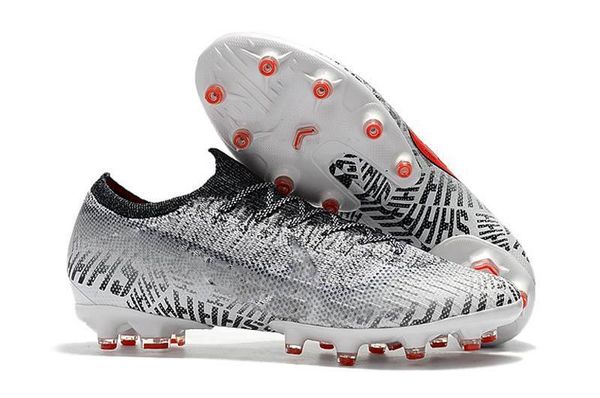

white grey red original low ankle soccer cleats mercurial xii elite ag mens soccer shoes neymar shhh football boots