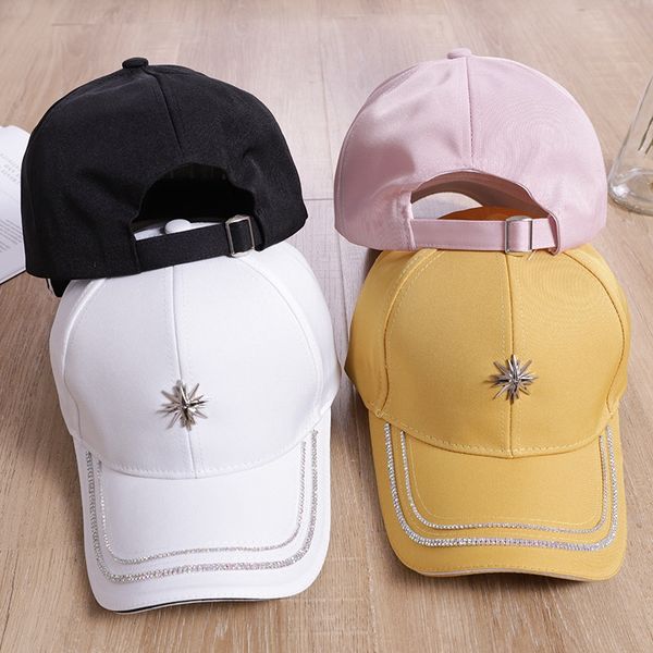 

new korean version of the cap ladies wild trend sun hat casual baseball cap star with the female diamond