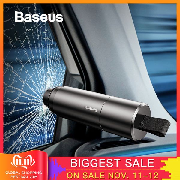 

baseus mini car window glass breaker seat belt cutter safety hammer life-saving escape hammer cutting knife interior accessories