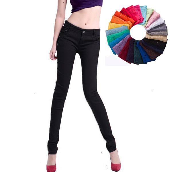 

designer leggings women trousers autumn ladies high waist jeans trousers white women pants leggings pants elastic pantalon femme, Black;white