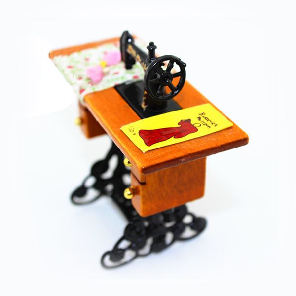 

new mini sewing machine dollhouse doll cloth model accessories home furniture crafts home decoration figurines miniatures