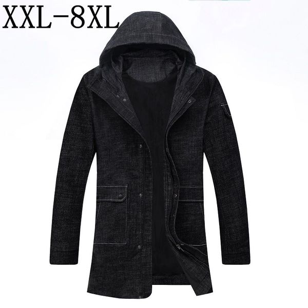 

size 8xl 7xl 6xl 2019 autumn new business casual long cotton trench coat men brand male jacket classic trench overcoat men, Tan;black
