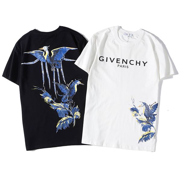 

luxury mens womens short sleeve t shirts shirts for men women crew neck dragon bird print t-shirts fashion tshirts x b103633v, White