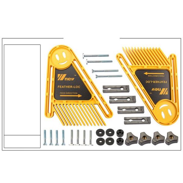 

2pcs double feather loc board kit set multi-function reverse engraving machine diy miter gauge slot for table saws woodworking