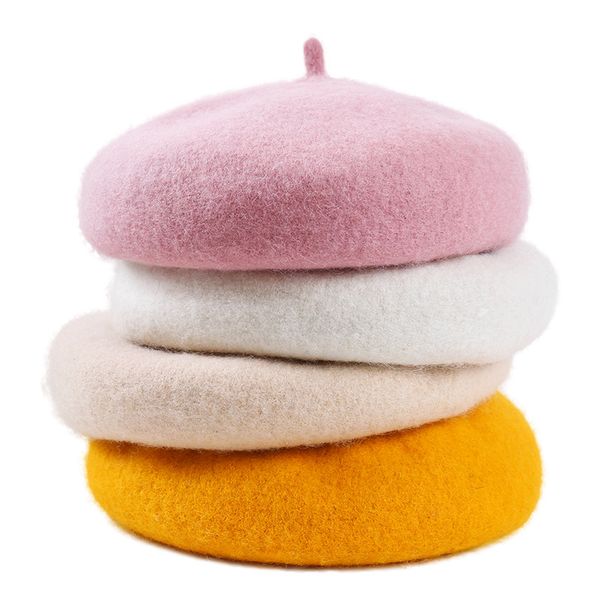 

winter elegant wool beret women casual streetwear warm beret hat cap autumn party club female beanie, Blue;gray