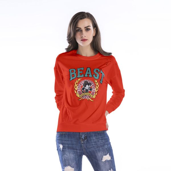 

womens designer wei yi season round neck casual printed shirt large size clothingffde, Black;brown