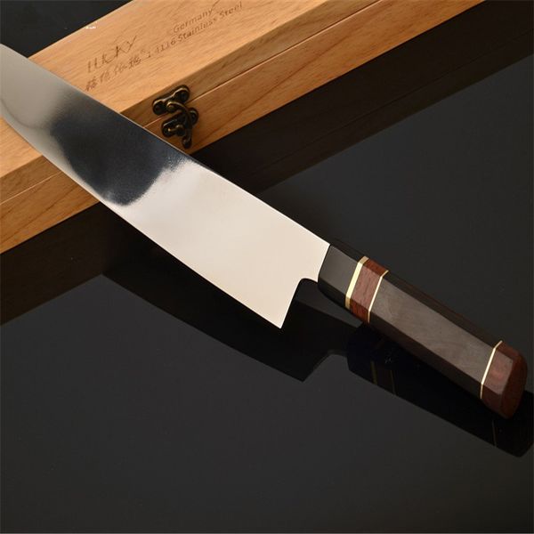 

9.5 10.5 12 дюймовый японский дамасский суши нож vg10 дамасская сталь деревянная ручка kiritsuke сашими лосось рыба филе нож 2.2 вт