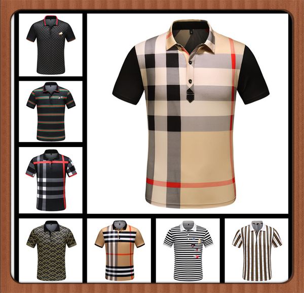 

2019 new luxury men de igner polo t hirt ummer hort leeved turn down collar hort leeved top polo hirt m xxxl