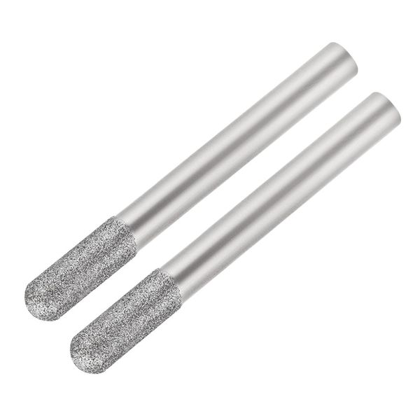 

uxcell diamond burrs for carving rotary tool 1/4-inch shank 6mm pointed 150 grit 2 pcs cylindrical nose6mm