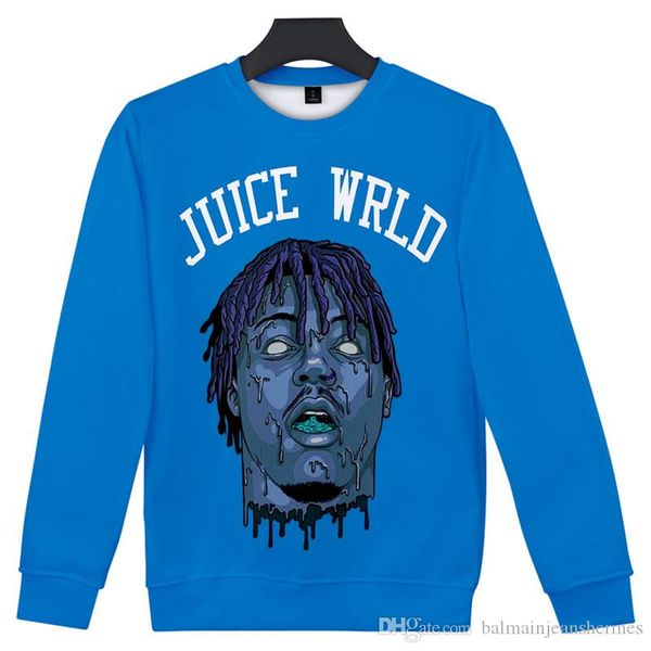 

сок wrld rip мужские толстовки spring rappers 3d digital печатный толстовки модельер сыпучие пуловер одежда, Black