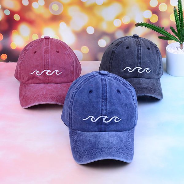 

2019 sports hats sea wave baseball cap fashion dad hats sports women men, Blue;gray