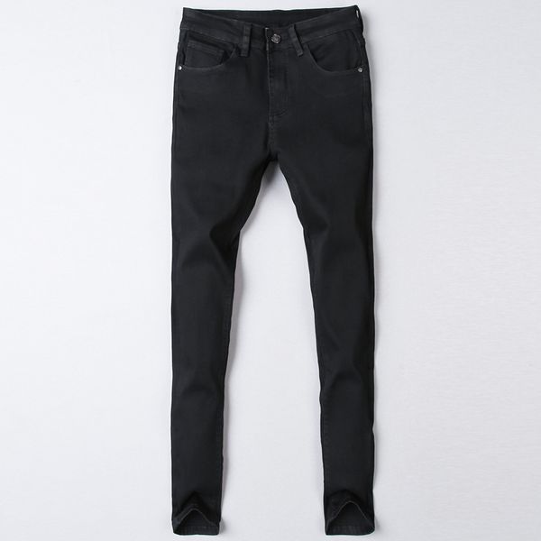 

свет 2020jeans металлические черные брюки пробка designerskinny blackjeans хип-хоп новинка ретро старинные мужская металл черный брюки тощий, Blue