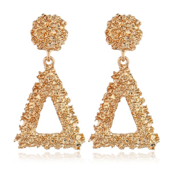 

элегантные большие старинные металлические серьги на крючках для женщин золото серебро цвет геометрические заявление падение серьги висит мо, Silver