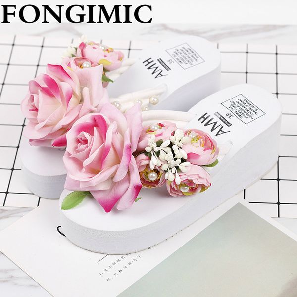 Slippers For Women Ladies Handmade Summer Flip Flop Flowers