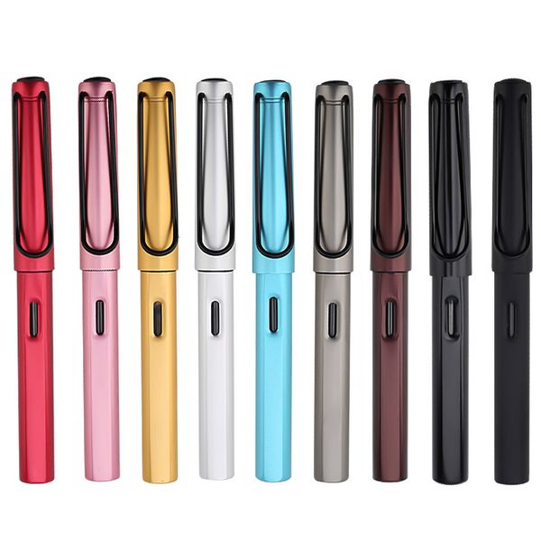 

2019 new arrival hollow out clip metal fountain pen 0.38mm 0.5mm posture correction ink pens stationery school office supplies