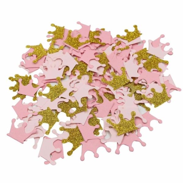 

pink gold glier crown confei for princess theme party table scaer girl's birthday pack of 200