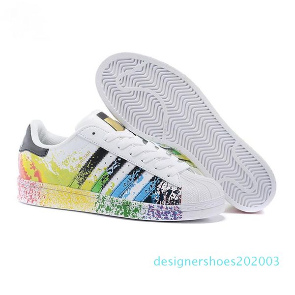 

super star white hologram iridescent junior superstars 80s pride men casual designers shoes womens superstar outdoor walking shoes 36-45 d03, Black