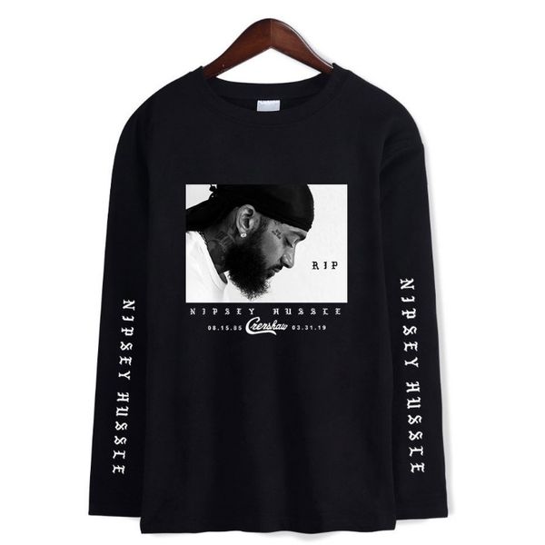 

nipsey hussle t shirts women and man cool t-shirt new fashion casual long sleeve t-shirt for spring autumn, White;black