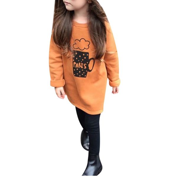 

toddler kids baby girls outfits autumn t-shirt + pants set tracksuit girls outwear, White