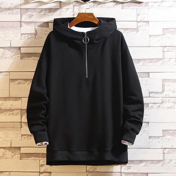 

hip hop black hoodies men casual moletom spring autumn sweatshirt solid color outwear coat cotton hoodie mens camisas hombre1