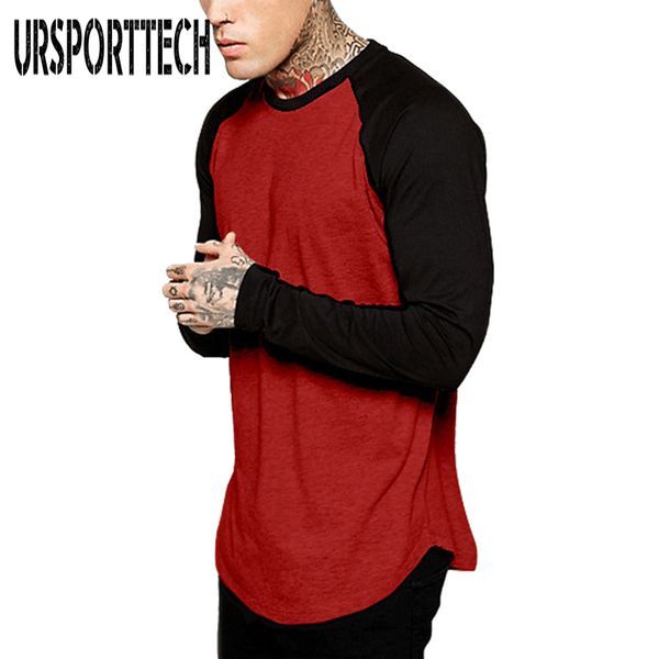 

ursporttech marca де moda masculina манг лонг camiseta outono inverno случайных старинное retalhos тий blusa algod ьотта тенниска, White;black