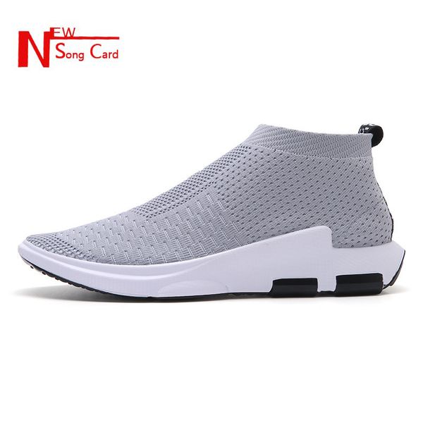 

new song card popular breathable non-slip fashion men casual shoes comfortable lightweight sneakers zapatoscasuales, Black