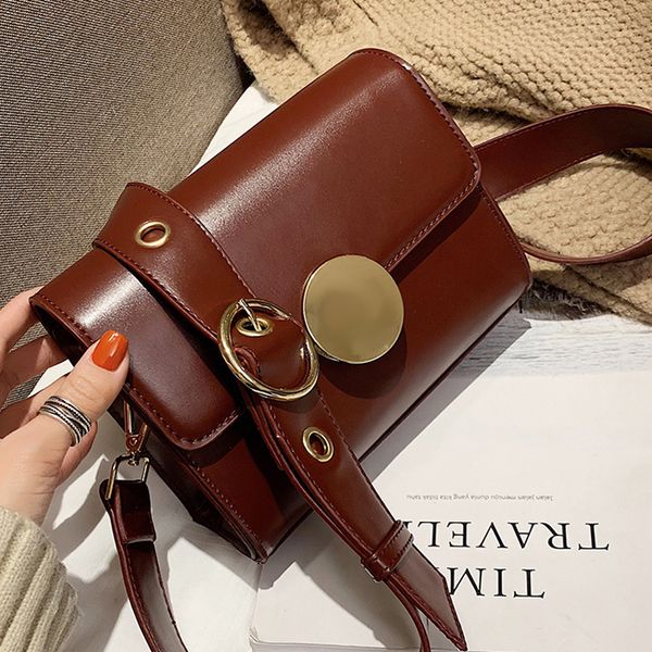 

monnet cauthy new arrivals bags for women chic style fashion vintage crossbody bag solid color brown black wine red small flap