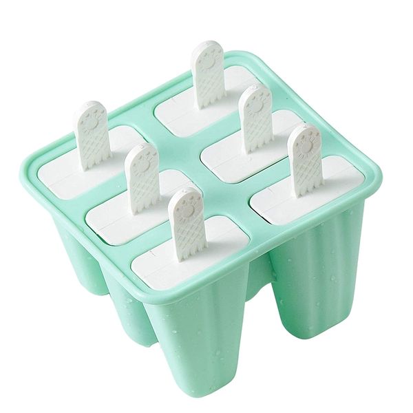 

popsicle пресс-форма 6 шт силиконового лед форма bpa free popsicle плесень многоразового easy release ice maker мороженое инструменты