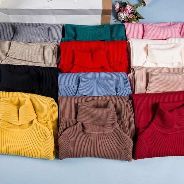 

slim fit women long sleeve autumn winter sweaters pullover turtle neck knit female sweater long fs8226, White;black