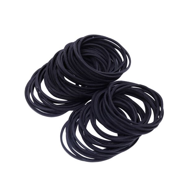 

100g high elasticity rubber bands ponytail holder hair ties rope for adults kids (black