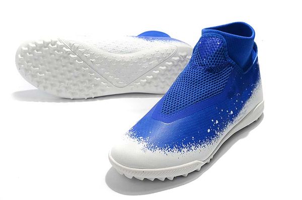 

2019 mens high ankle football boots phantom vison academy ic tf outdoor shoes phantom vision indoor/outdoor tf white blue soccer shoes
