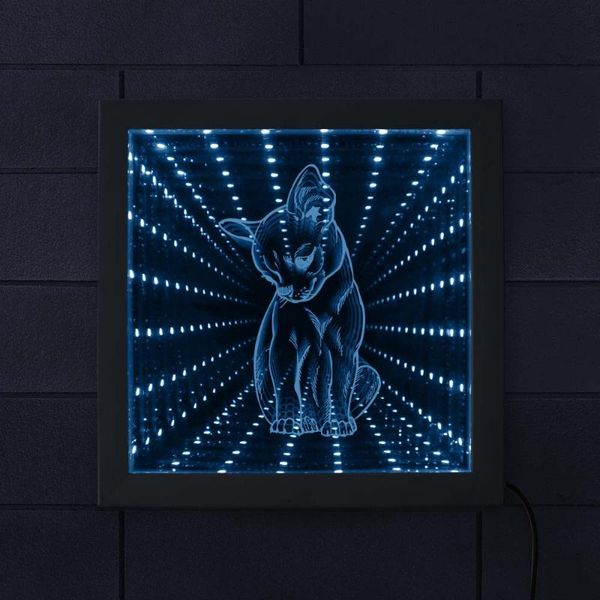 

chihuahua lighting illuminated mirrors wood frame dog breed stunning optical illusion led infinity mirror neon light tunnel lam