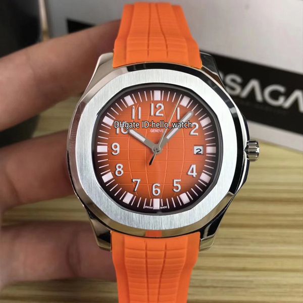 Günstige neue Date Sport 5168G-001 5168G-0 Orange Zifferblatt Automatik Herrenuhr 316L Stahlgehäuse Orange Kautschukarmband PPHW Hochwertige Uhren