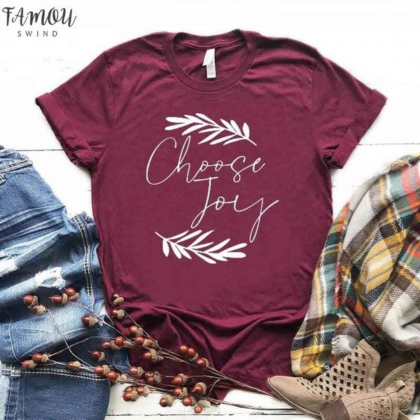 

choose joy women tshirt cotton casual 100% cotton funny t shirt gift for lady yong girl tee drop ship s 743, White