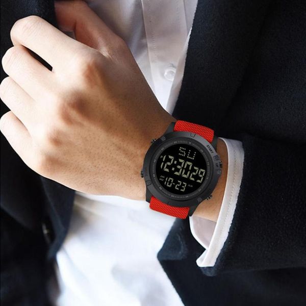 

sports watch men analog digital silicone army sport led wrist watch 30m waterproof night light alarm wristwatch, Slivery;brown