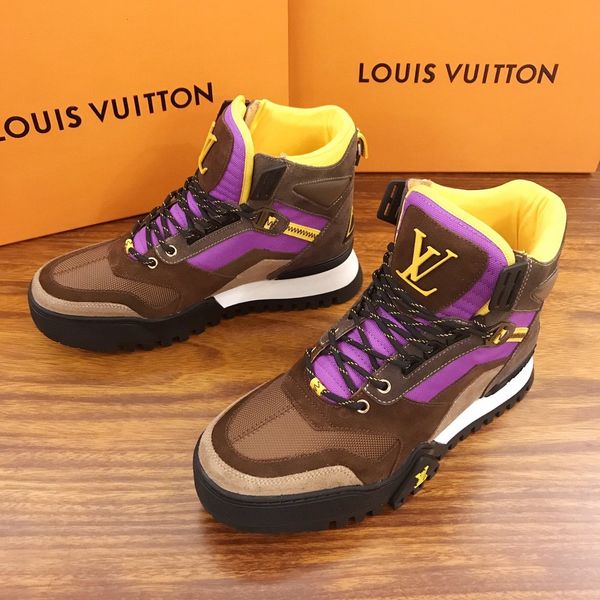 

new style high-end luxury men's casual sneakers star fashion brand platform high-men's shoes vintage pattern size: 38-44 grsd, Black