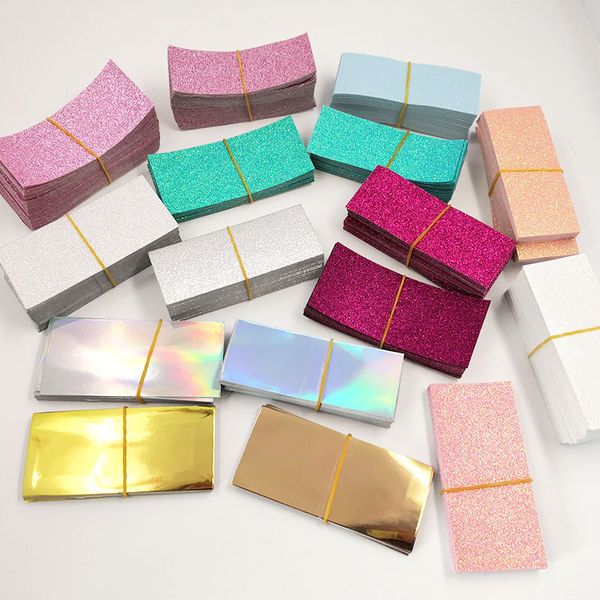 

wholesale 100pcs/set eyelashes packaging box internal glitter bottom card for eyelash case professional packaging accessories