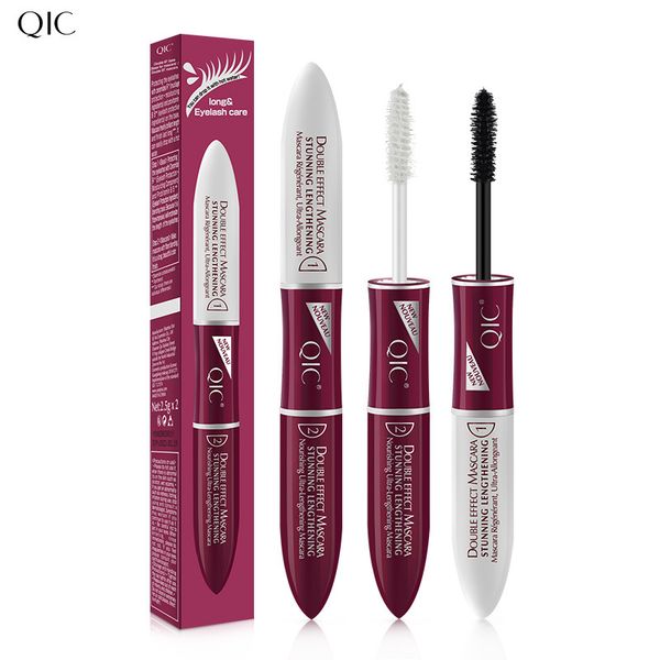 

qic double mascara 4d silk graft growth mascara waterproof fiber long thick curling not-blooming eye makeup