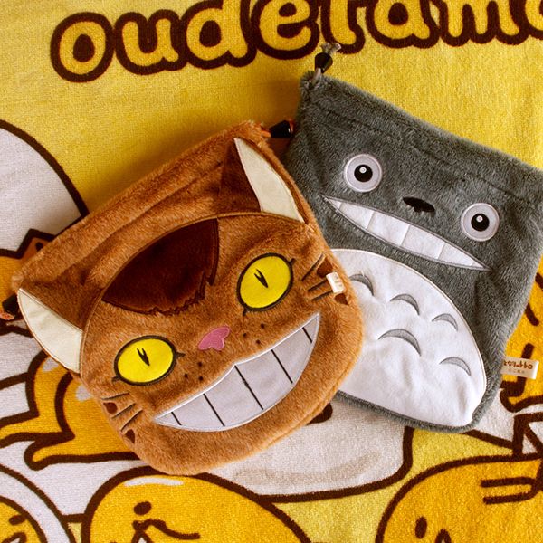 

тоторо котенок автобус мультфильм drawstring сумки симпатичные плюшевые сумки для хранения макияж сумка монета bundle карманный кошелек новы