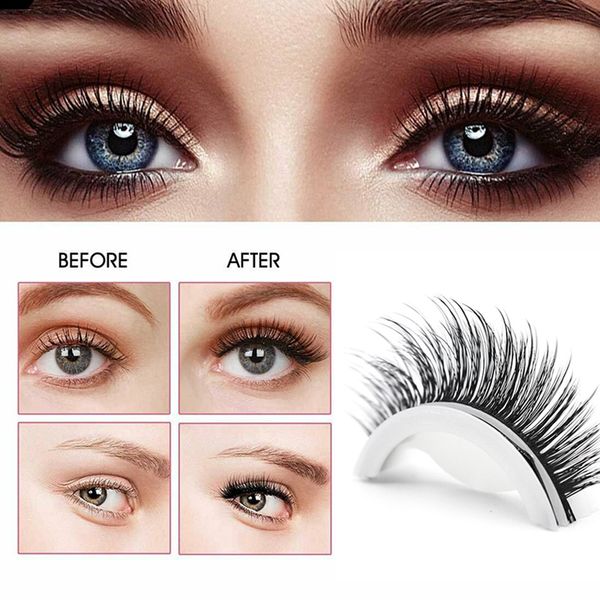 

glue-3d false eyelash extensions self-adhesive reusable nature long eyelash kg66