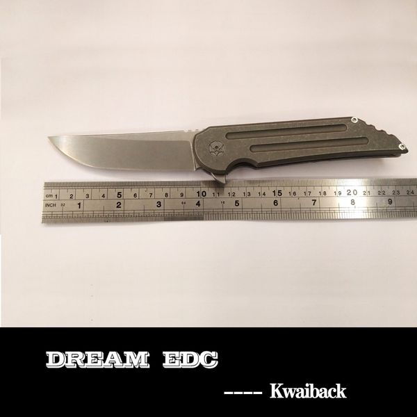 

Kwaiback MK3 folding knife stone wash S35VN blade titanium handle outdoor camping hunting hiking tools pocket self-defense EDC fast shipping
