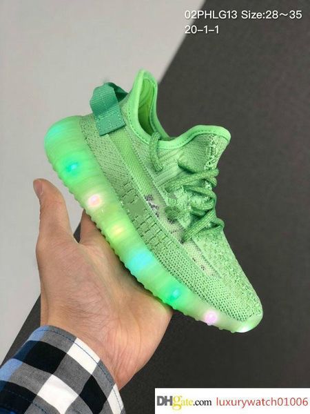 

true form infant v2 hyper space kids running shoes clay kanye west led luminous toddler trainers big small boy girl children toddler sneaker