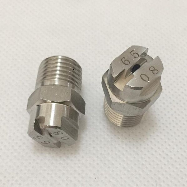 

10 pcs/lot )65/110 degrees 1/4" ss304 vee jet flat fan spray nozzle, industrial / factory cleaning, dust removal nozzle