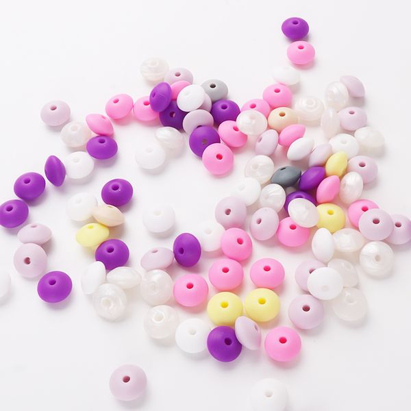 

25pc/lot silicone beads 12mm sensory chew charm personalized pacifier clips baby teething accessories silicone bead